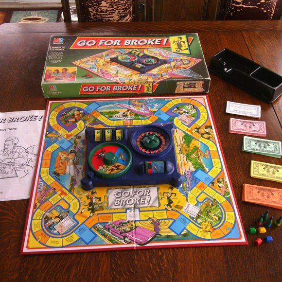 Go for Broke Board Game MB Games Vintage 1993 Family Kid's Stock Market Losing $ - Picture 3 of 16